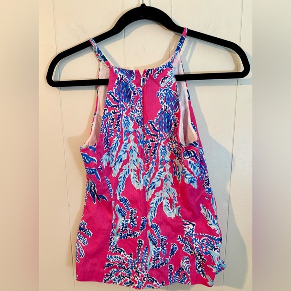 Lilly Pulitzer Women's Annabelle Pink Tank Top Size 2 Samba - Picture 4 of 8